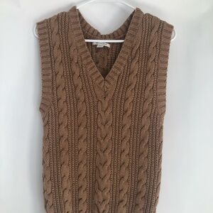 American Eagle - Brown Cable Knit Vest